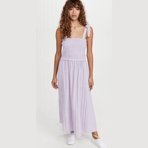 Lost + Wander Revolve Angel in Disguise Maxi Dress S Purple Lavender Smocked NWT